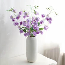 Campanule artificielle, fleur en soie pour décoration de mariage ou d'intérieur, 1 pièce, violet clair