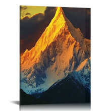 Hegyi faliképek folyosó végére, hálószobába vagy hálóba, PIY függőleges vászonkép "Hív a havas hegyek" 40x50 cm-es méretben