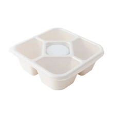 Boîtes de conservation hermétiques à 5 compartiments avec couvercles, réutilisables, idéales pour la préparation des repas, l'école et les