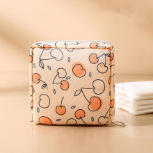 Mála Stórála Naipcíní Sláintíochta, Eochaircheap Míosta Iniompartha & Eagróir Tampon le Zipper – 4.7"x4.7"x1.5", Ag luí le gach
