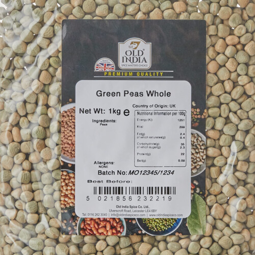 Old India Green Peas Whole 1kg 1