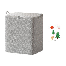 Boîtes de rangement non tissées avec fermeture éclair et couvercle, sacs de voyage grande capacité pour oreillers, couvertures et couettes – 50