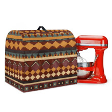 Housse anti-poussière à motifs tribaux pour robot pâtissier KitchenAid de 4,5 à 5 pintes – Marron, portable, lavable, avec poignée