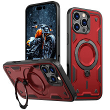 Schokbestendig iPhone-hoesje met houder – Compatibel met iPhone 15 Pro Max, 15 Pro, 15 Plus, 14 Pro Max, 14 Plus, 13 Pro Max, 12 Pro Max, 12 Pro,