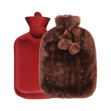 2L Hot Water Bottle Artificial Plush Cloth Hot Water Bottle Thermotherapy Cold Protection Detachable Hand Warmer Hot Water Bottle