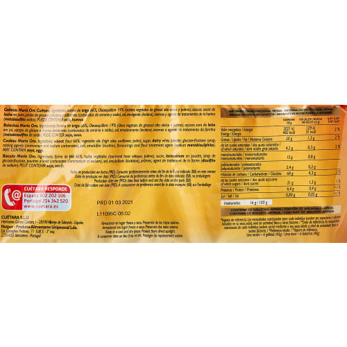 Galletas Cuetara Mar?a oro 4 x 200 gr 1