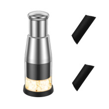Mini Food Processor Stainless Steel Garlic Mincer for Home Kitchen Use Equipped With 2 Garlic Peelers