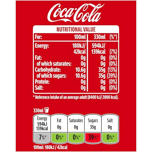 Coca-Cola Original Taste, 8 x 330 ml 1