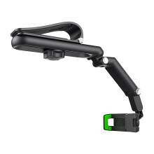 Suporte universal para celular veicular, suporte de navegação para quebra-sol, suporte multifuncional para dispositivos portáteis.