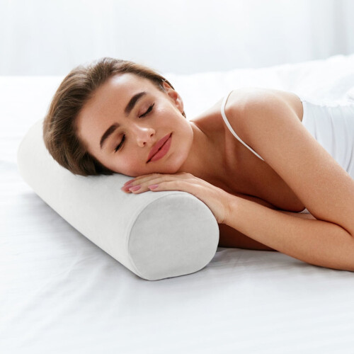Κυλινδρικό μαξιλάρι Memory Foam – Στήριγμα οσφυϊκής χώρας, αυχένα και προσκέφαλου για