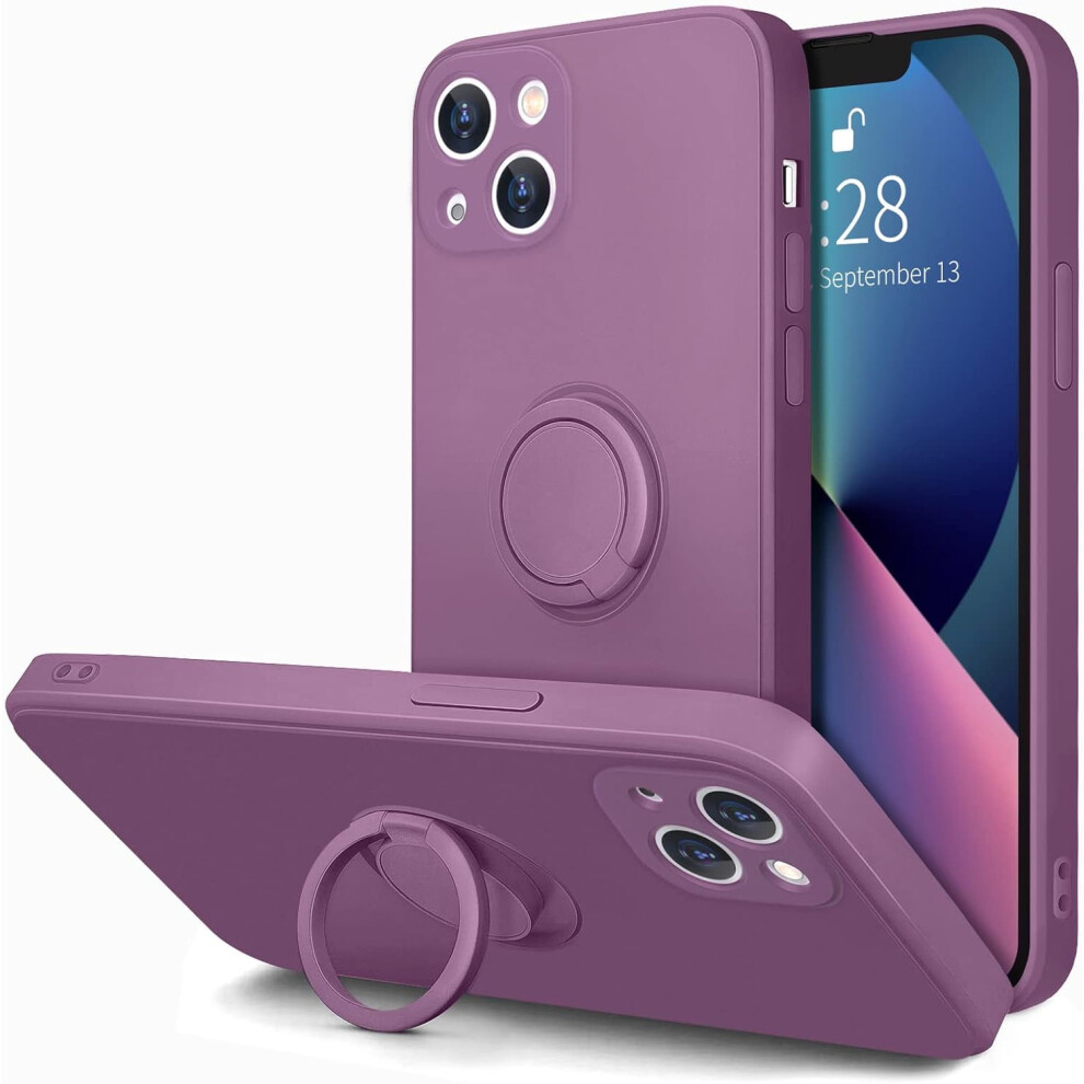 Iphone 13 Case With 360 Rotatable Magnetic Ring Stand & Car Mount Â Slim, Shockproof, Lilac Purple 9455834310763