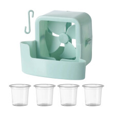 Desk Refrigeration Fan - 360 Oscillating Ice Cooling Fan with 4 Ice Cups, Energy-Saving & Silent