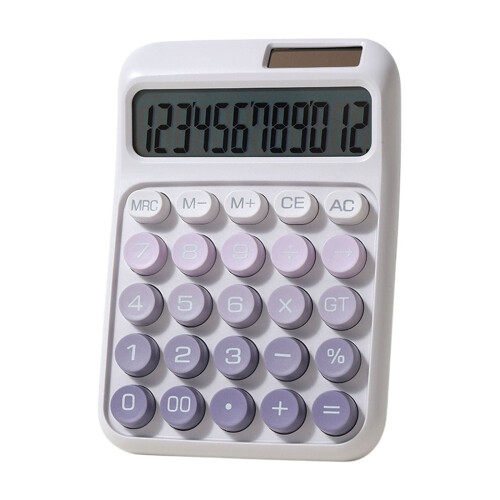 Desktop Calculator with Large LCD Display, Basic Calculator Dual Solar Power and Battery, Standard Function for Office, Home, School