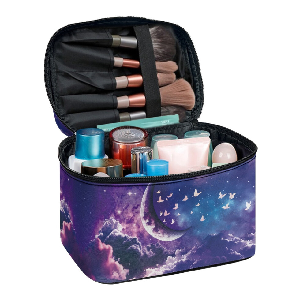 Portable Cosmetic Bags Brush Slots Portable Traveling Travel Cosmetic Bags Gift Starlight Moonlight