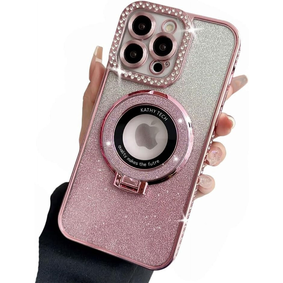 Iphone 11 Crystal Rhinestone Magnetic Kickstand Case Rose 9362892776151