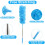 ASelected Extendable Microfiber Duster Duster with 108" Telescoping Extension Pole No Scratch to Ceiling Washable Hand Duster for Cleaning High 5