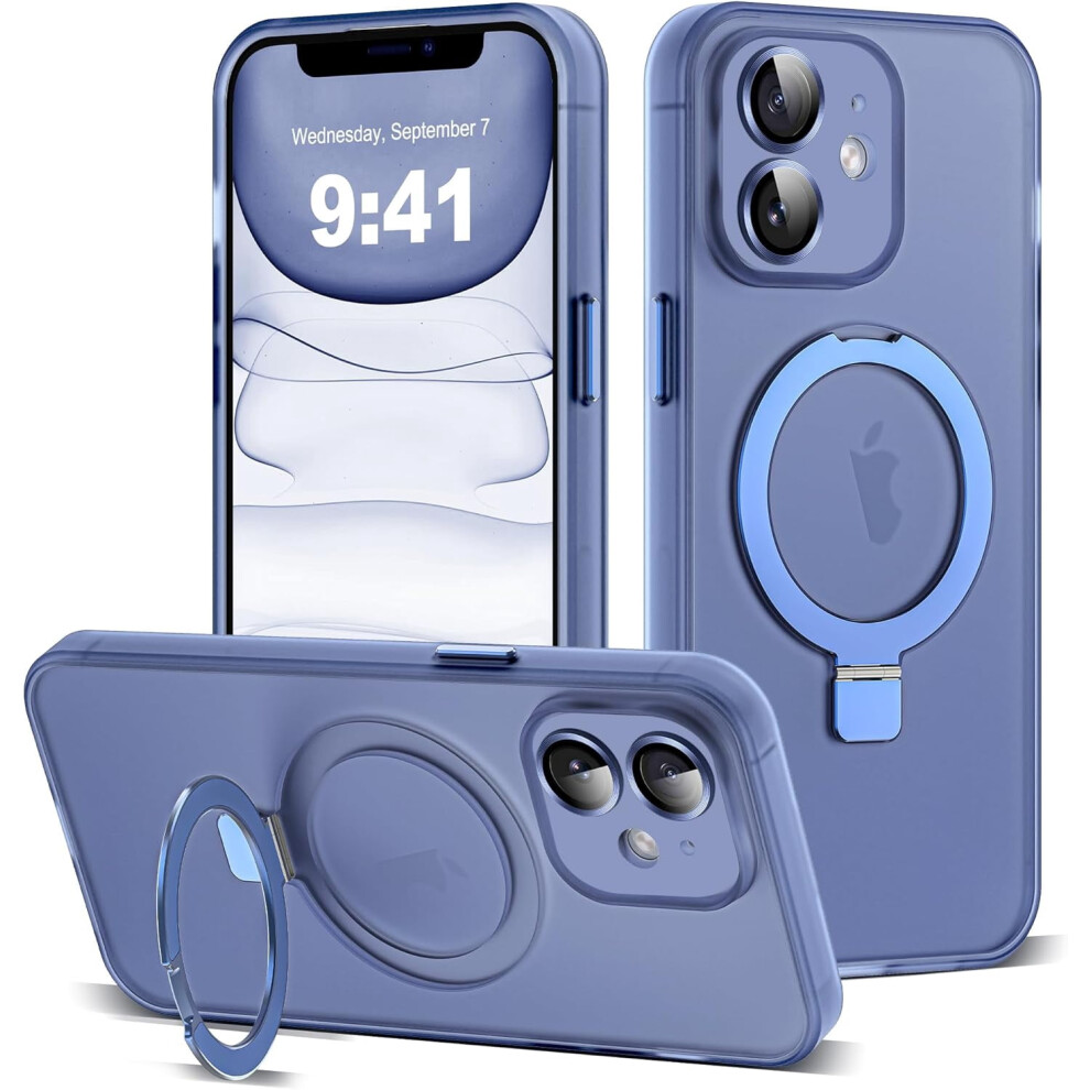 Iphone 11 Case With Magnetic Invisible Ring Stand, Full Camera Protection, Magsafe Compatible, Military-Grade Drop Protection, Matte Translucent Slim 9128909355371