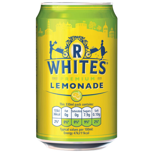 R Whites Lemonade 330ml (Pack of 24) 2