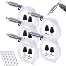 Brake Bleeder Hose with One-Way Check Valve – Universal Kit for Car/Motorcycle Clutch & Hydraulic Brake Systems, Soft Tube + Metal Clips
