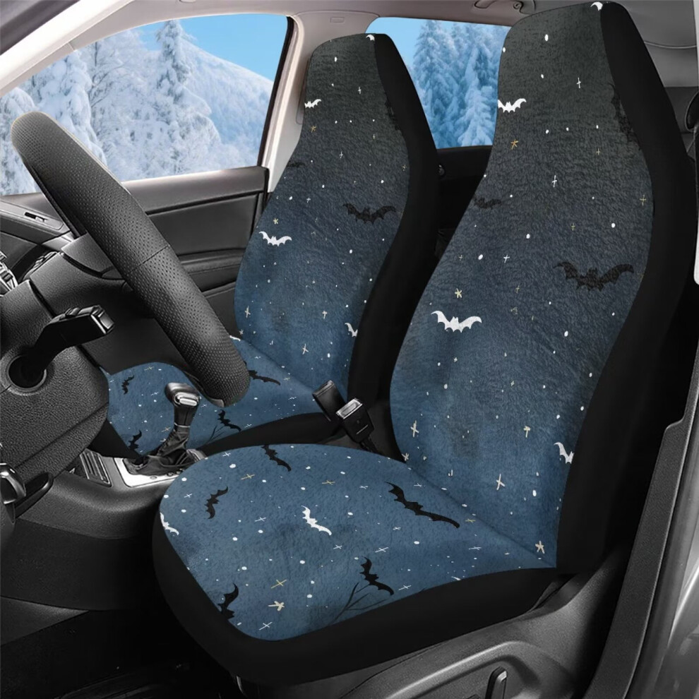 2-Pack Starry Bat Car Seat Covers For Front Seats Â Soft, Breathable, Non-Slip, Compatible With Van/Suv/Truck/Pickup Coral 9128909357542