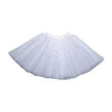 Glitter Mesh Skirt for Girls' Dance Performances and Parties, Made of Polyester Fiber with Sequin Design
