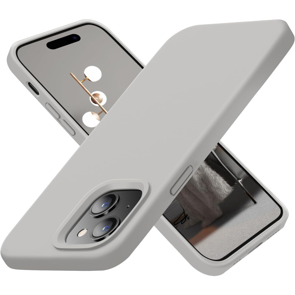 Iphone 15 Case, Ultra Slim Silicone Shockproof Protective Case With Soft Anti-Scratch Microfiber Lining, 6.1", Natural Titanium Â Compatible With 9128909360108