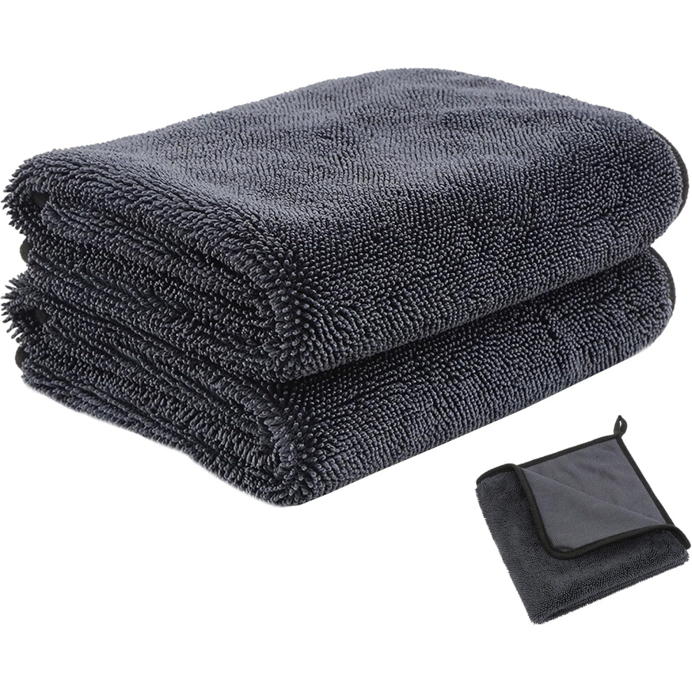 24"X36" 600Gsm Twist-Weave Microfiber Car Drying Towel Â Ultra Absorbent, Streak-Free, Compatible With Cars, Trucks, Suvs 9426043653125