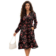 Christmas Candy Cane Women's Midi Waist Dress – Cozy, Elegant & Comfortable, Compatible with Holiday Style