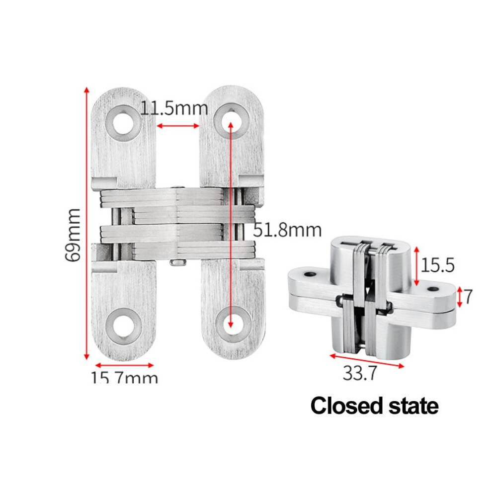 Zinc Alloy Concealed Cross Hinge For Wooden Cabinet Doors 9341593935043