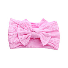 Baby Soft Wide Headbands Elastic Nylon Hair Accessory with Jacquard Bow for Infants Toddlers Gentle Head Wrap