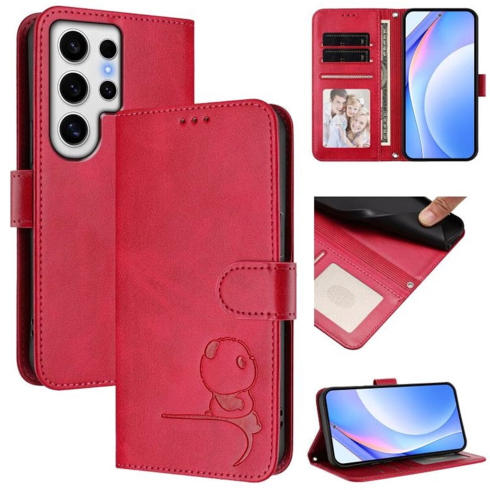 Panda Embossed Leather Case For Samsung Galaxy S24 Ultra 5G 9341593941600