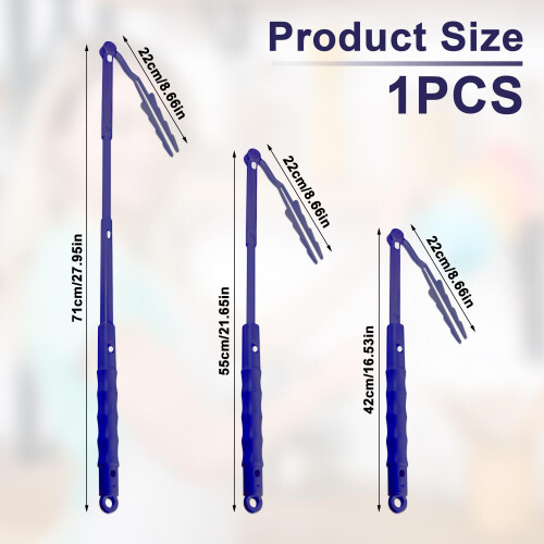 Replacement Handle Compatible with Swiffer Duster Refill, Extended Handle Only Telescopic Extended Pole Adjustable Length Duster Handle for Home 1