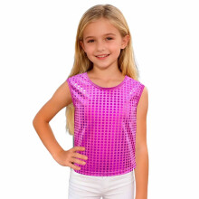 AWZXDE Toddler Girls Sleeveless Sequin Tank Top Hot Pink 180