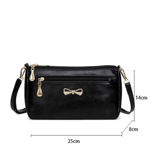 Γυναικεία τσάντα ώμου crossbody, μοντέρνα, από δέρμα PU, σκούρο μπλε 1