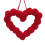 Valentine's Day Pom-Pom Wreath Plush Heart Decor 1