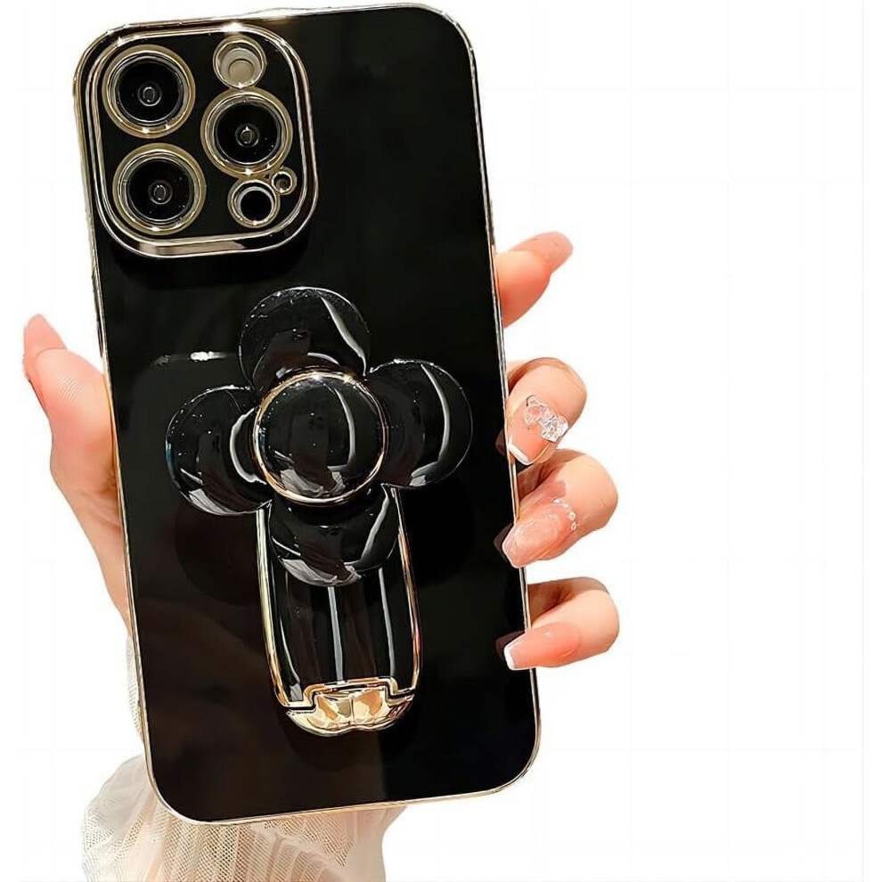 Iphone 11 Pro Max Electroplated 3D Flower Kickstand Case 9341593944281