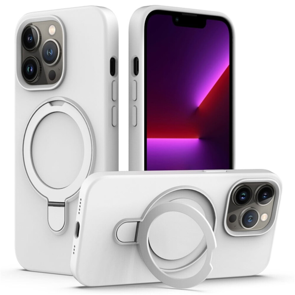 Iphone 13 Pro Magnetic Liquid Silicone Case White 9341593944892