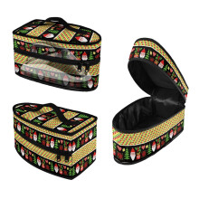 Santa Claus Gift Patterns Portable Travel Iron Carrier Bag Polyester with Smooth Zipper Protective Iron Accessories, Case Only