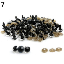 100 Pcs 8-20mm Plastic Safety Eyes for Teddy Bear Doll Animal Puppet Craft DIY Transparent 8mm