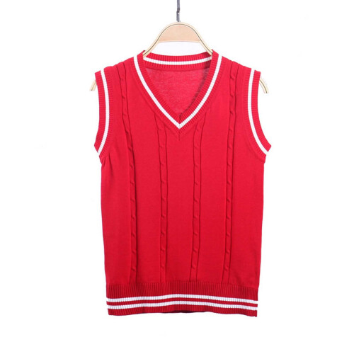 Νήπια Αγόρια Κορίτσια Γιλέκο με V-Neck, Αμάνικο, Ζεστό, Πλεκτό, Πουλόβερ, Πλεκτά, 1