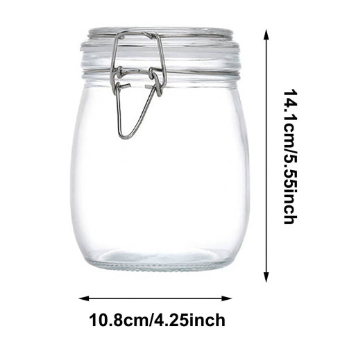 Glasförvaringsburkar lufttäta läckagesäkra med låslock 6-pack 1