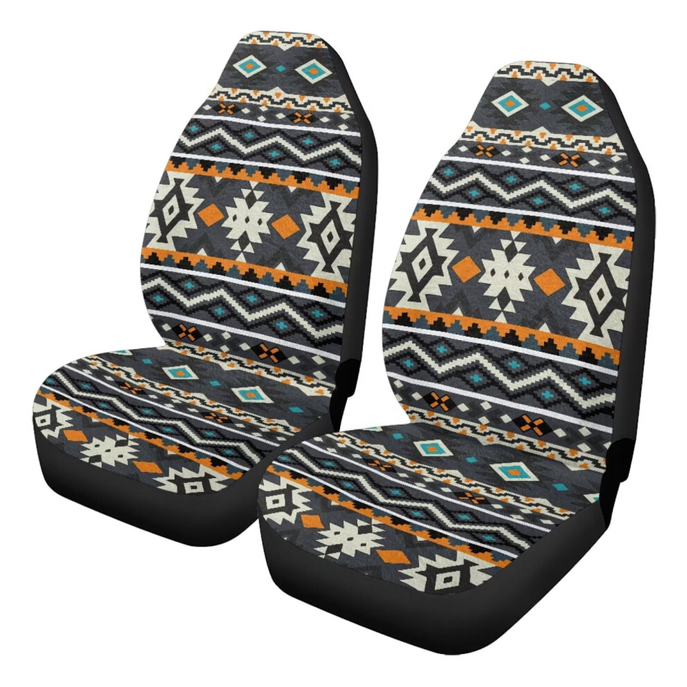 Premium Washable Aztec Tribal Car Seat Covers, 2-Piece Front Set, Universal Fit For Cars, Sedans, Trucks, Suvs Â Compatible With All Models Coral 9426043734657
