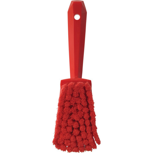 Vikan 41944 Soft/Split Bristles, Washing/Sweeping, Hand Brush, Short Handle, 270mm (Red) 2