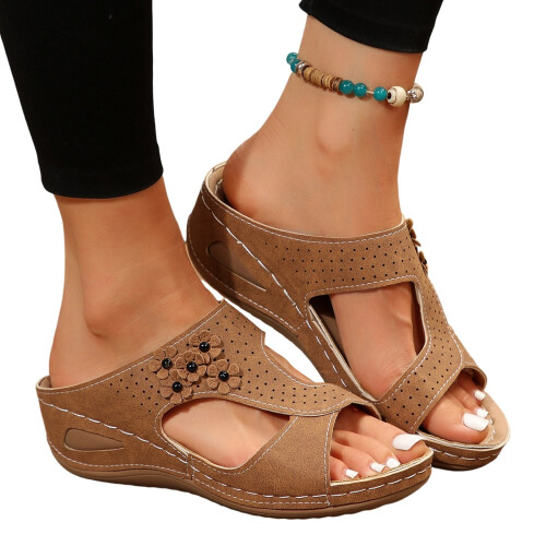 Willtoo Women's Orthopedic Sandals Wide Width Wedge Slide