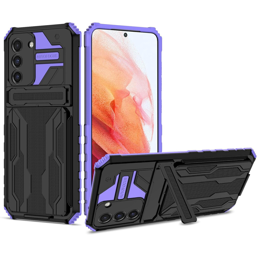 Military Grade Case For Galaxy S22 Plus: Dual-Layer, Shockproof, Built-In Kickstand & Card Holder Â Compatible With Samsung Galaxy S22 Plus 5G 9426043814151