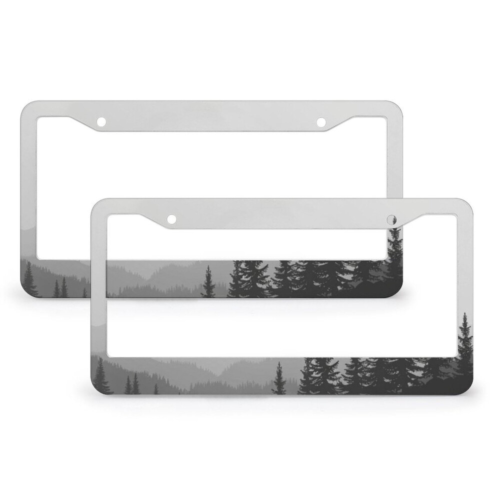 2 Pcs Abstract Moon Watercolor License Plate Frames, Aluminum 2-Hole Car Tag Covers Compatible With Us Plates 9426043850210