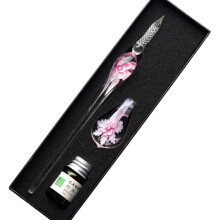 Pens 10ML Floral Vintage Glass Dip Pen Elegant Pen For Ink Writing Orange 3 Piece Set With Gift Box Ideal For Calligraphy And Artwork