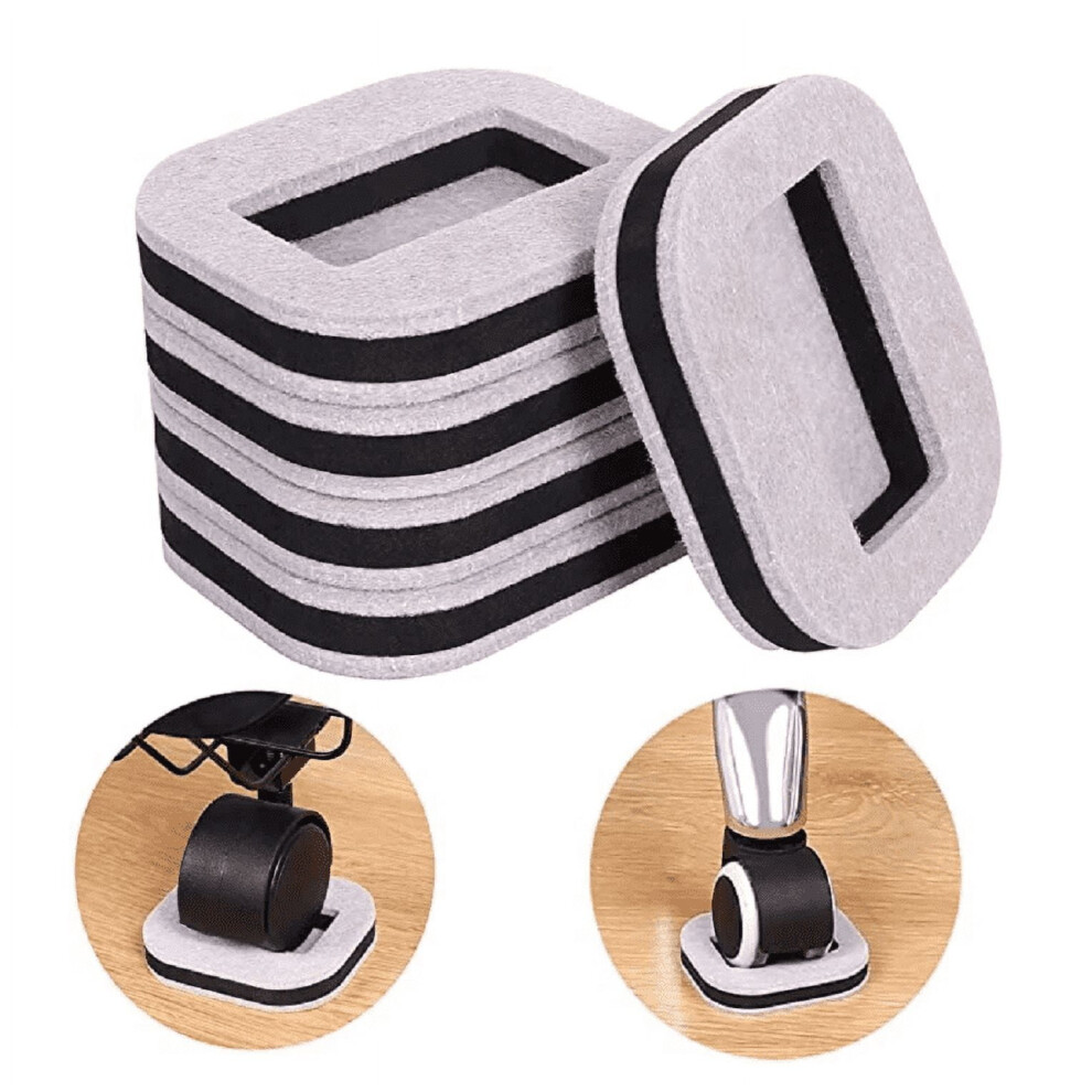 Universal Furniture Wheel Stopper Cups - Non-Slip Caster Pads For Bed, Sofa & Cabinet Casters On Wood Floors, Floor Protector Grippers 9426043852771