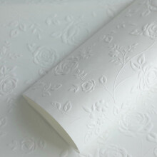 10Pcs Embossed Wrapping Paper Sheets, Floral Design, 22.8"x22.8", White, for Bouquets, Gifts, DIY, Valentine's & Birthdays