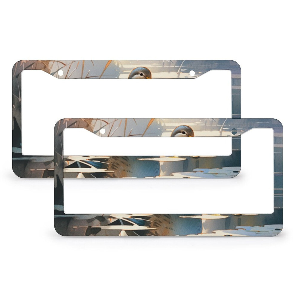 Mallard Duck License Plate Cover 2-Pack, Aluminum Frame, Compatible With Usa/Canada Vehicles 9426043851903